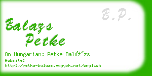 balazs petke business card